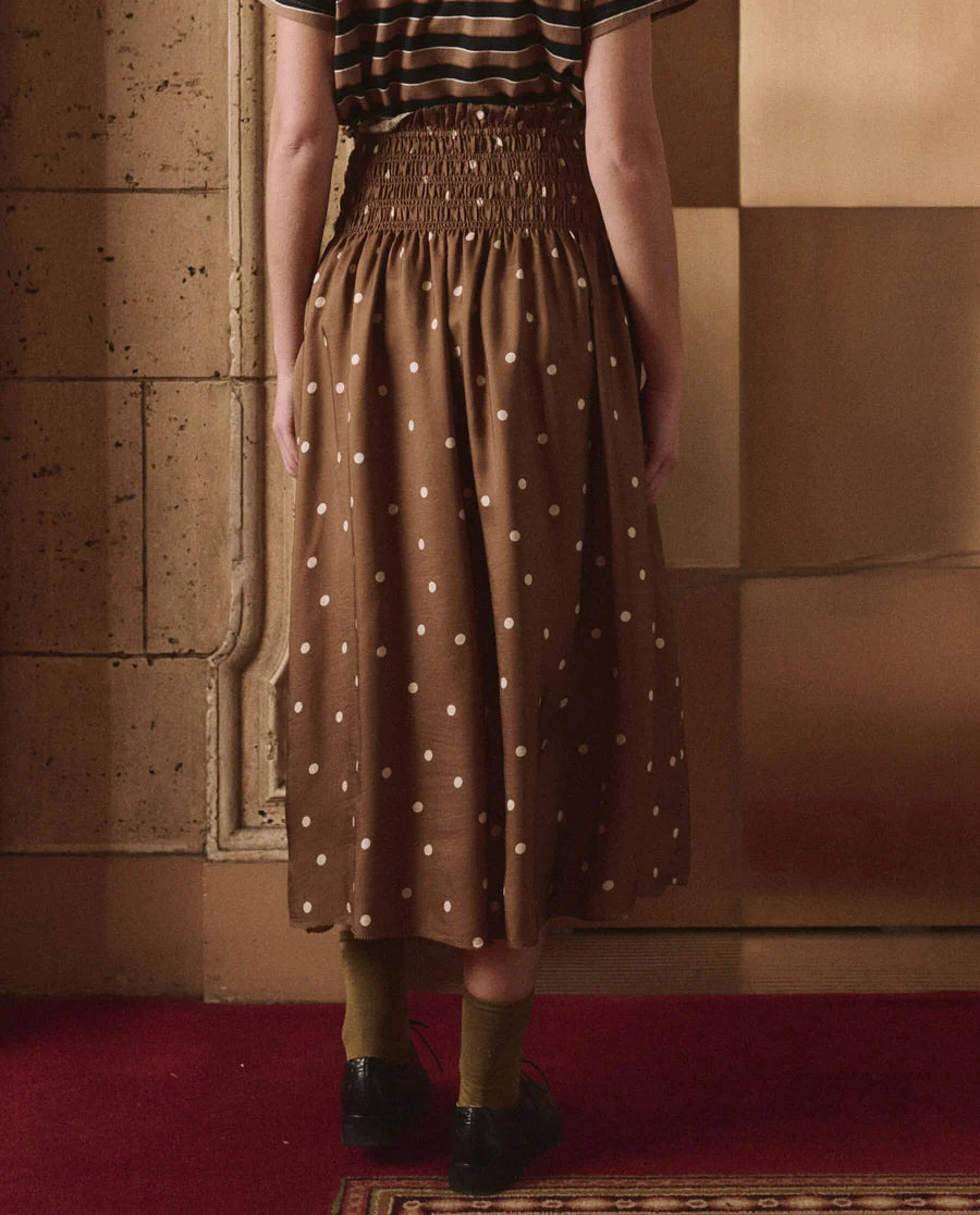The Great Canary Skirt - Copper Bubble Dot