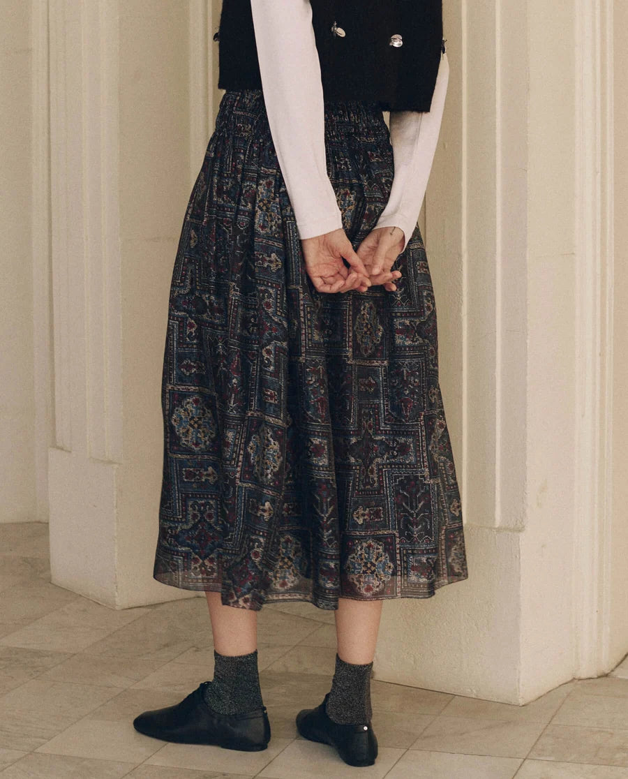 The Great Canary Skirt - Heirloom Textile Print