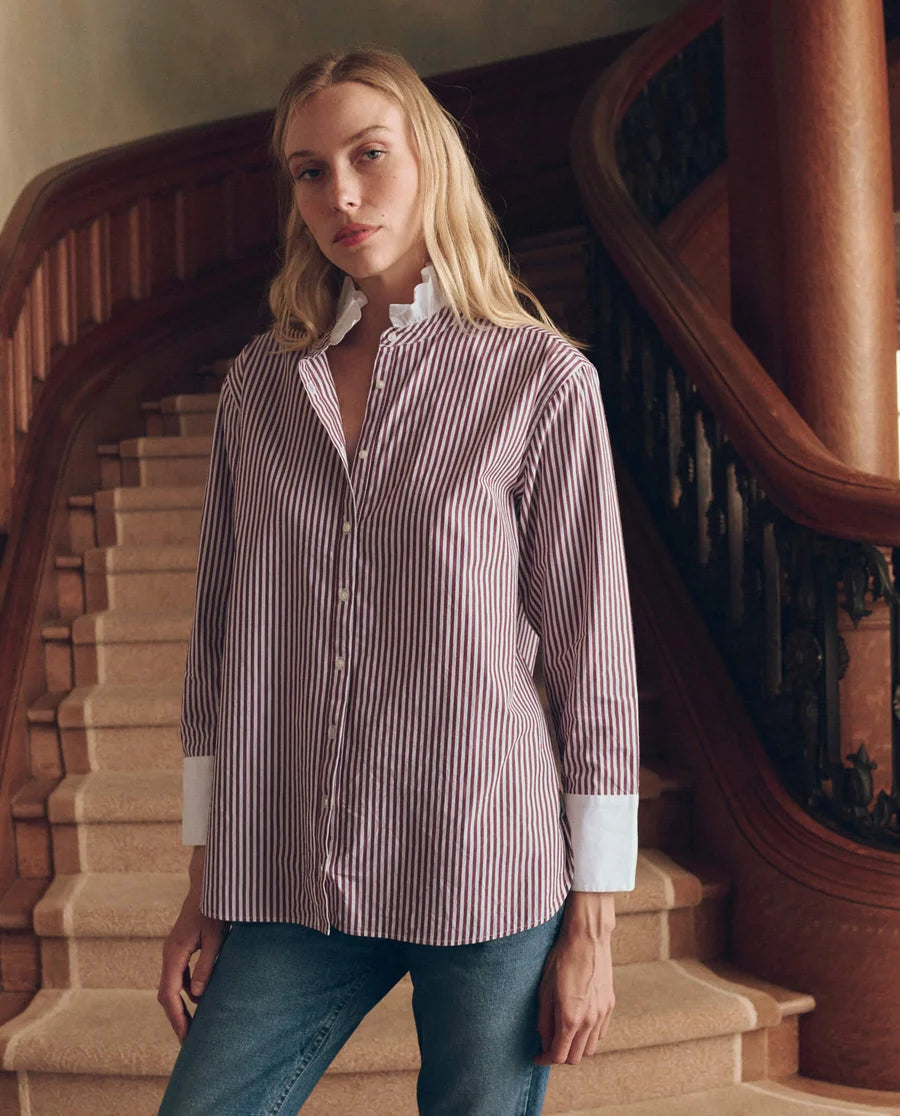 The Great Ruffle Neck Shirt - Yorkshire Stripe