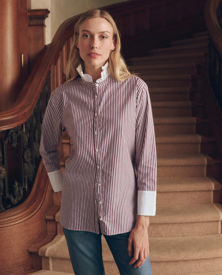 The Great Ruffle Neck Shirt - Yorkshire Stripe