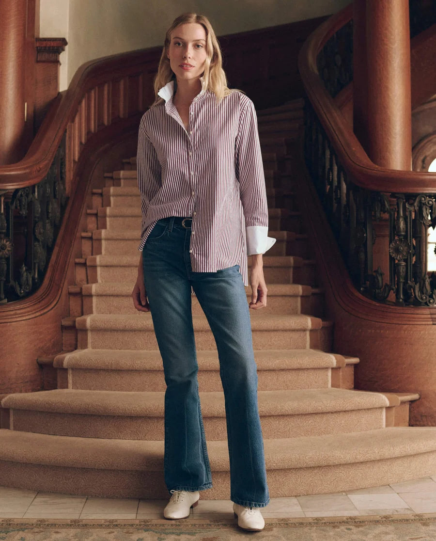 The Great Ruffle Neck Shirt - Yorkshire Stripe