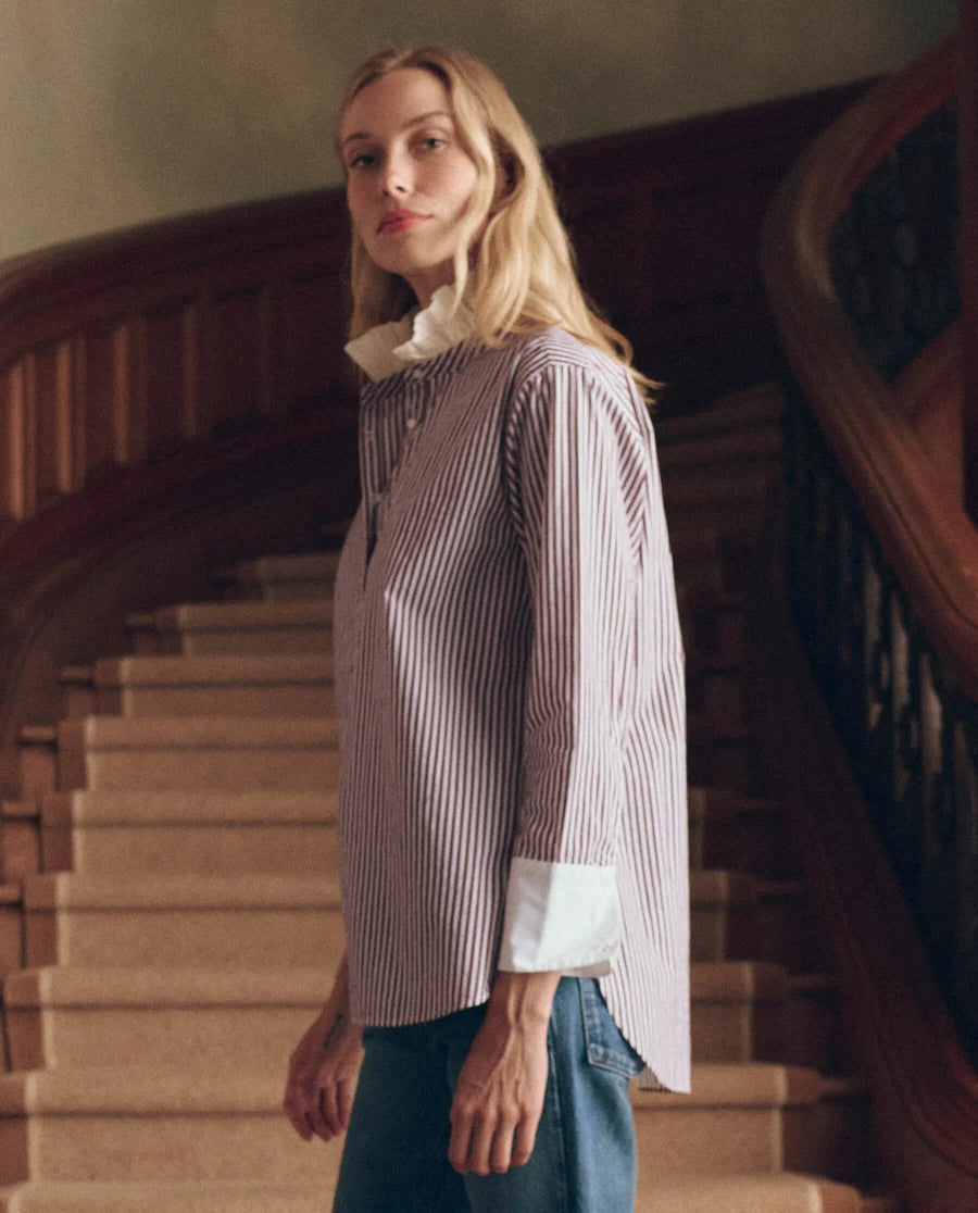 The Great Ruffle Neck Shirt - Yorkshire Stripe