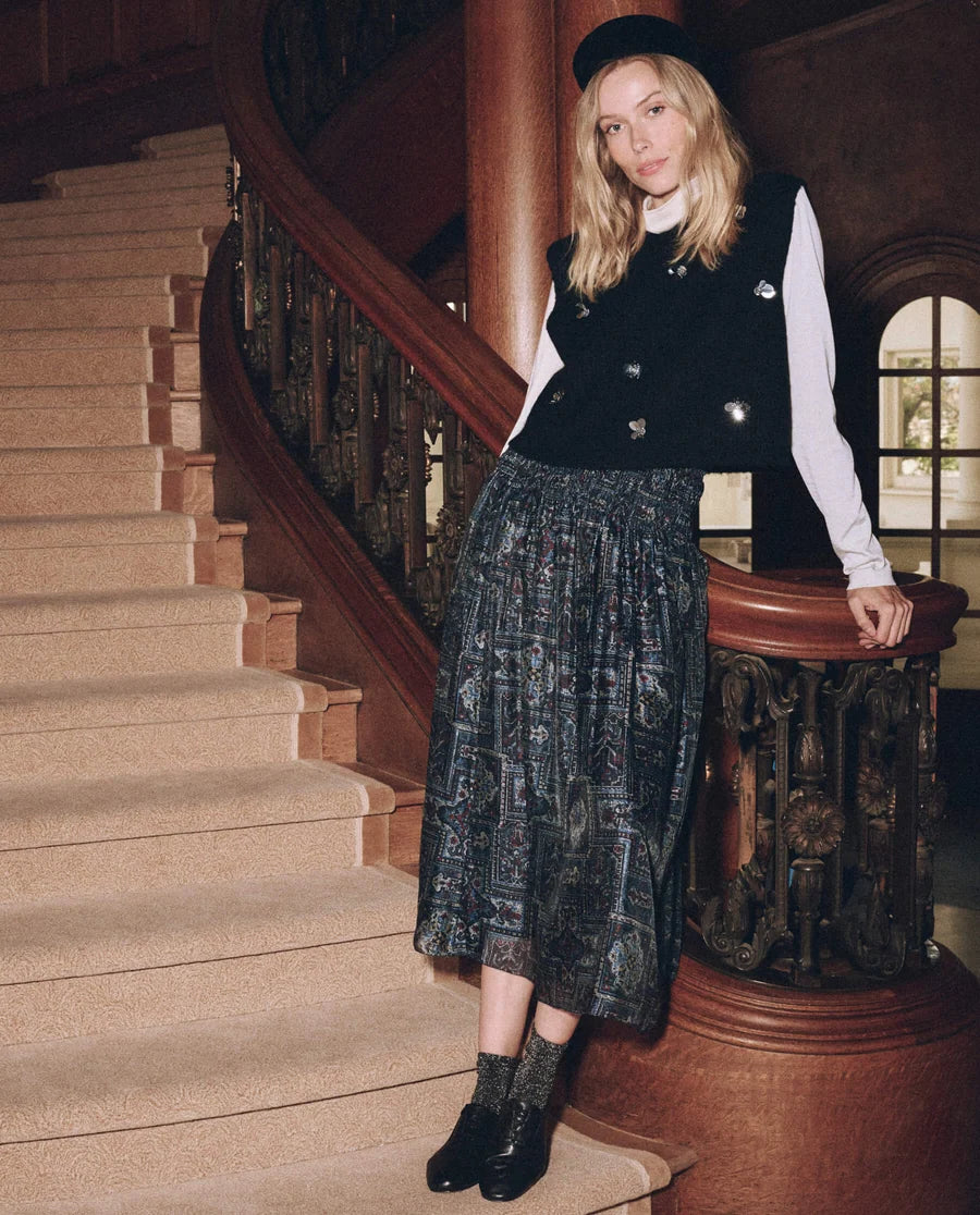 The Great Canary Skirt - Heirloom Textile Print