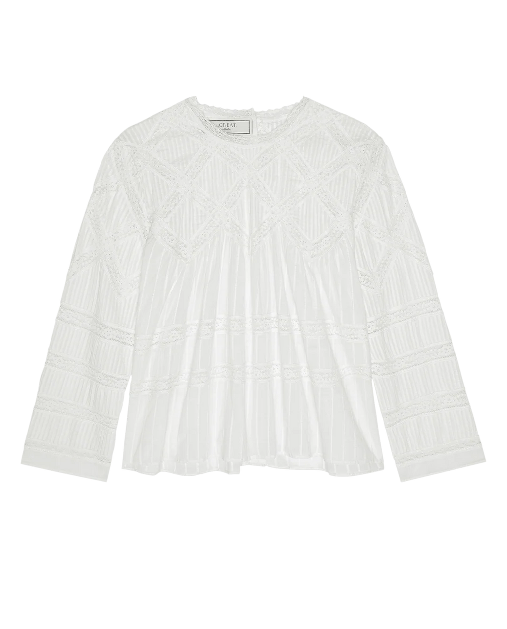 The Great Lattice Lace Victorian Top  - White
