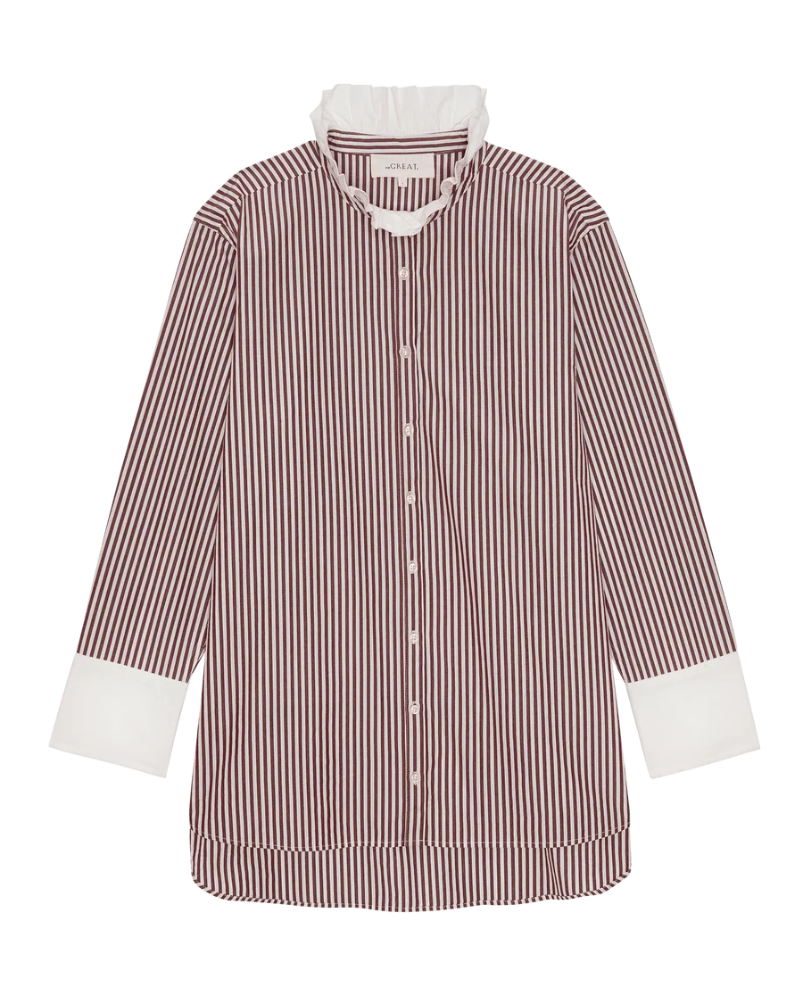 The Great Ruffle Neck Shirt - Yorkshire Stripe