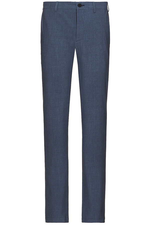 Theory Zaine Pant in Printed Precision Ponte - Dusty Blue Melange