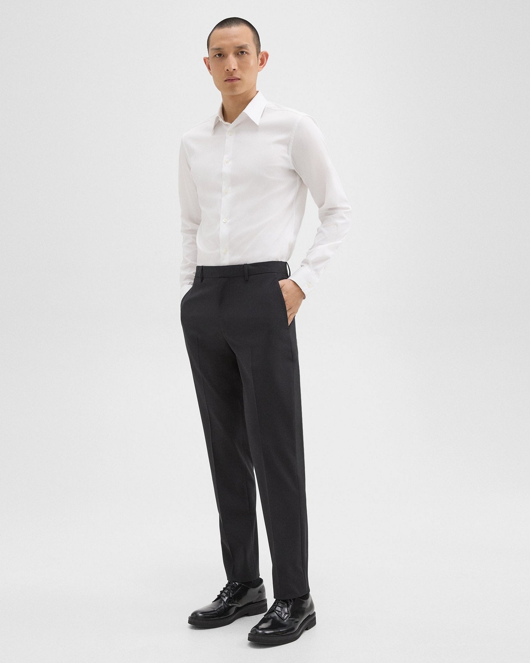 Theory Mayer Pant in Stretch Wool - Black