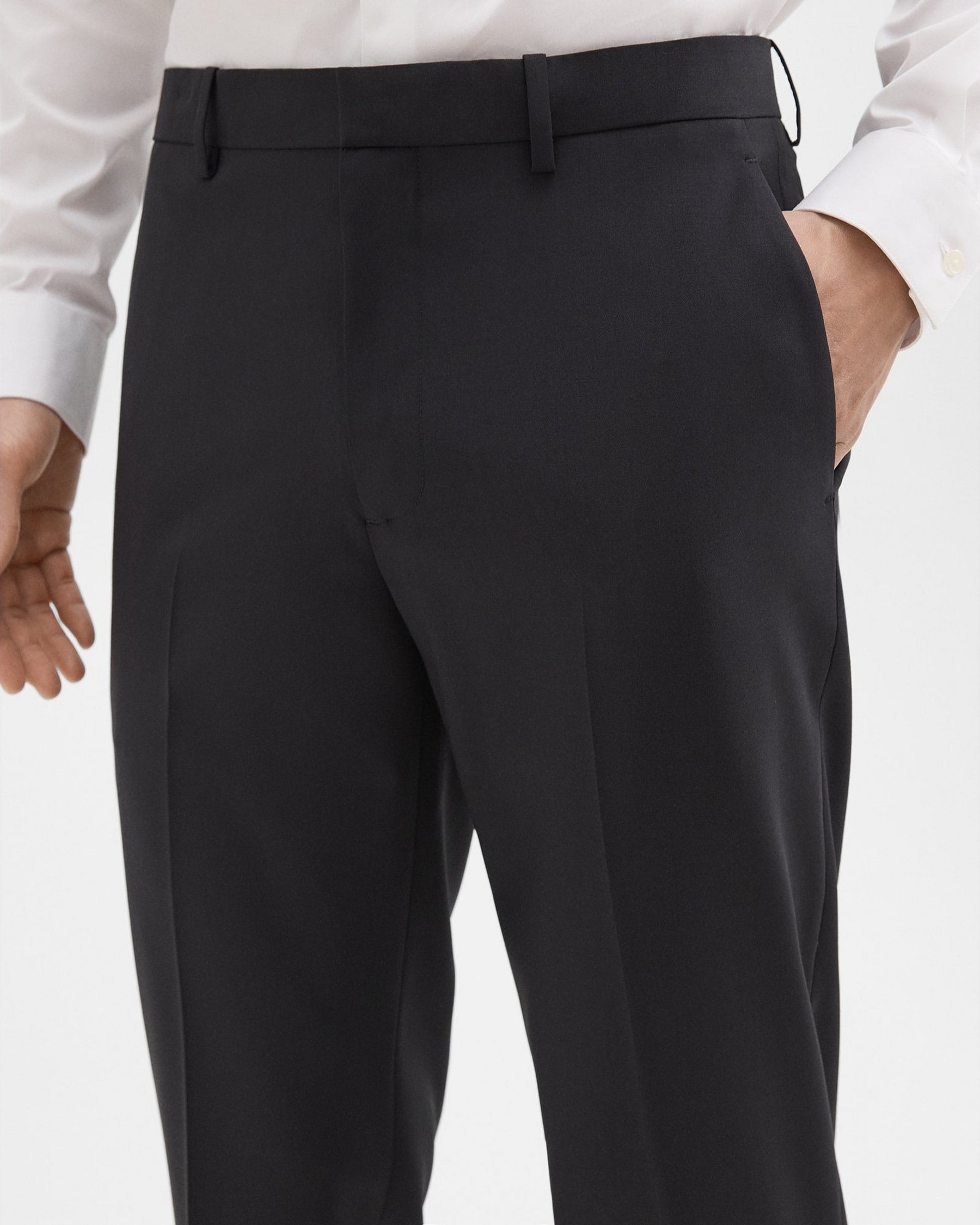 Theory Mayer Pant in Stretch Wool - Black