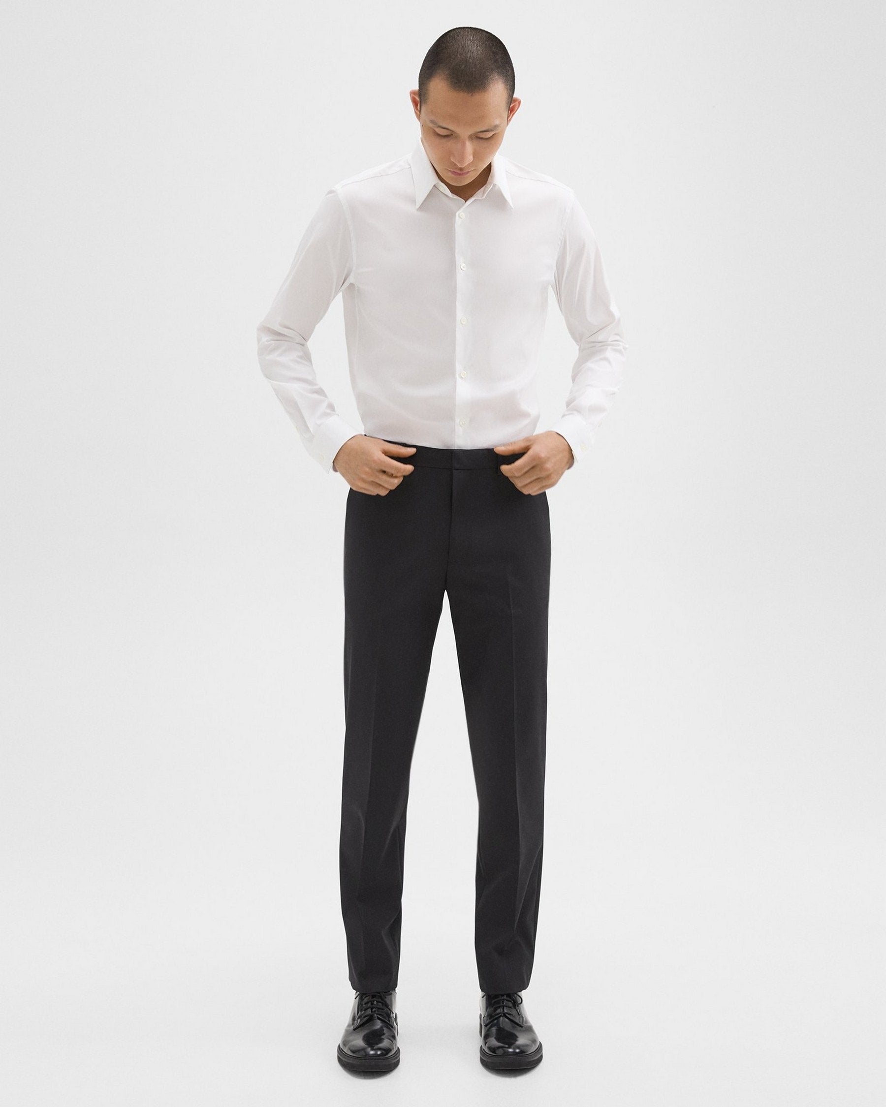 Theory Mayer Pant in Stretch Wool - Black