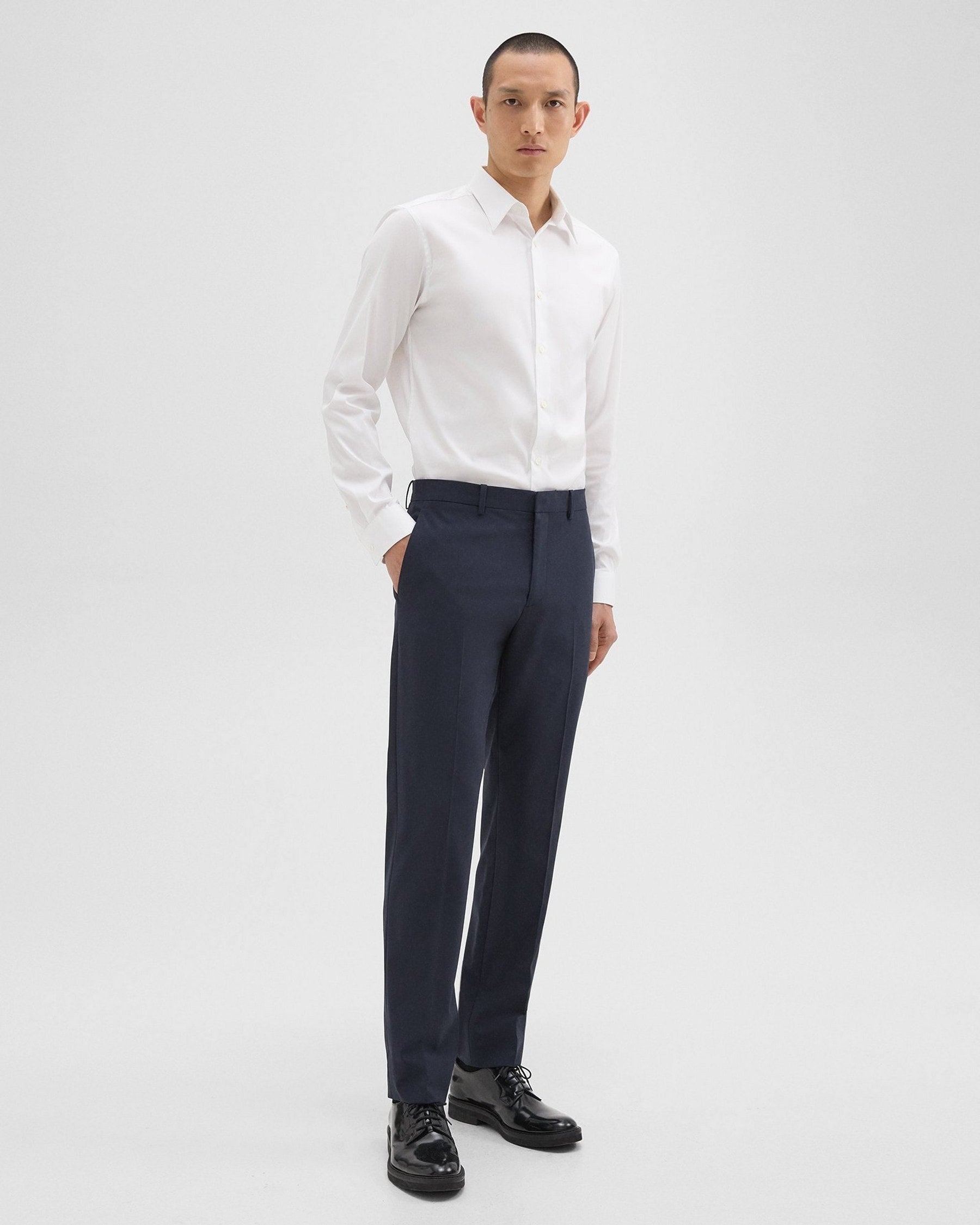 Theory Mayer Pant in Stretch Wool - Navy