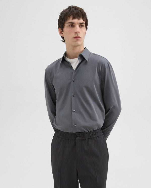 Theory Sylvain Shirt in Structure Knit - Pestle