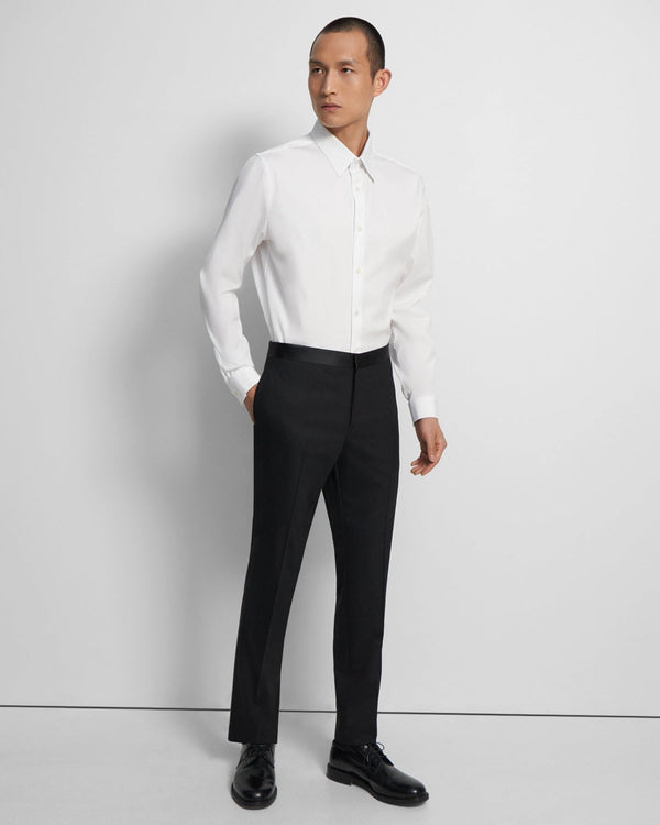 Theory Mayer Tuxedo Pant In Stretch Wool in Black