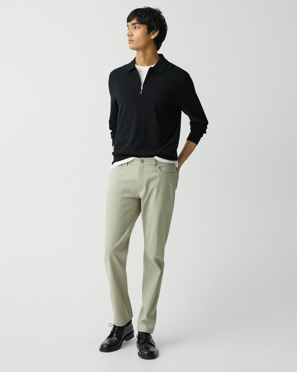 Theory Raffi 5-Pocket Pant in Neoteric Twill in Greenstone