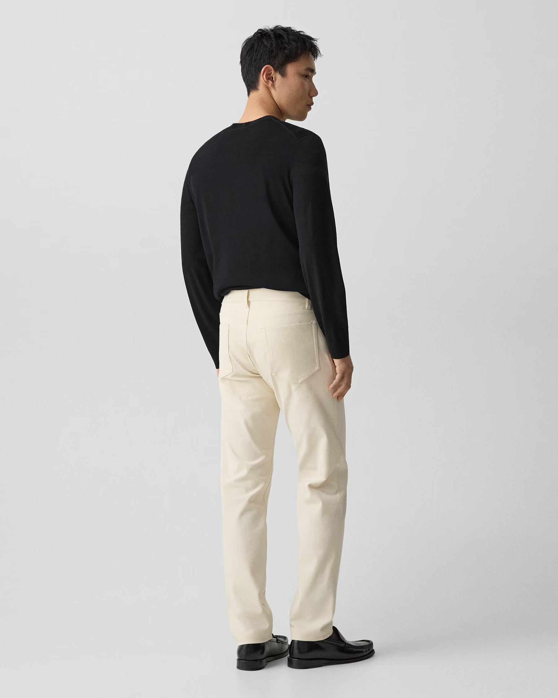 Theory Raffi 5-Pocket Pant in Neoteric Twill - Warm Ivory