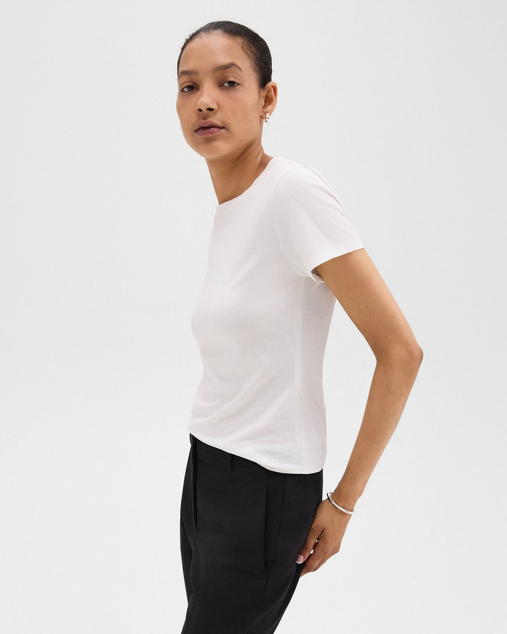 Theory Tiny Tee in Organic Cotton - White