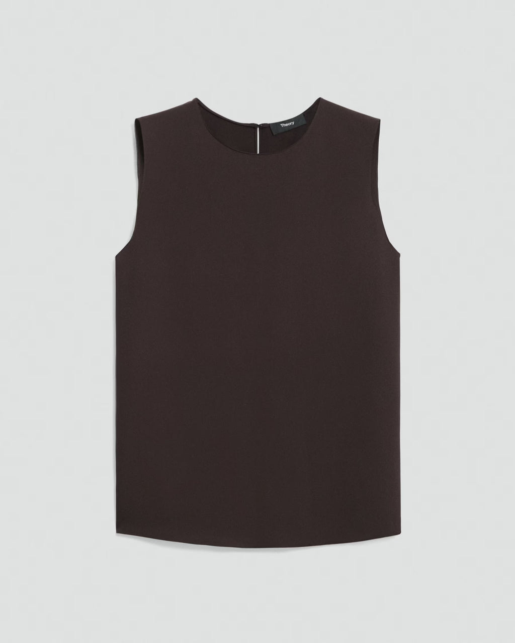 Theory Shell Top in Silk Georgette - Cacao