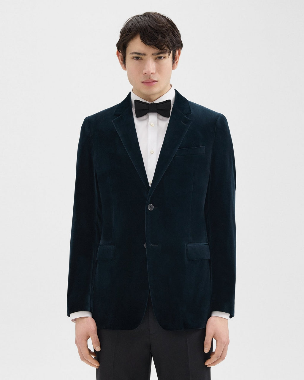 Theory Chambers Blazer in Stretch Velvet - Baltic