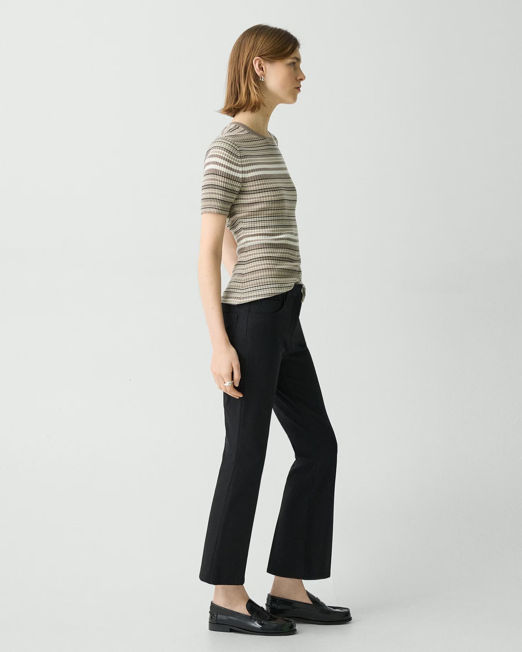 Theory 5-Pocket Kick Pant In Stretch Cotton- Black