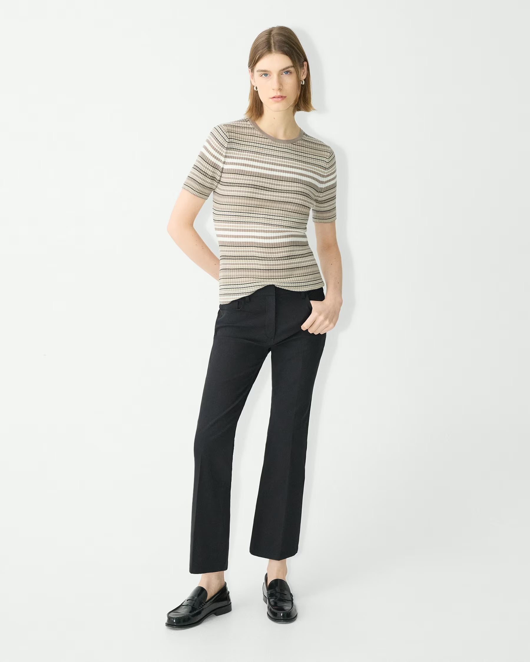 Theory 5-Pocket Kick Pant In Stretch Cotton- Black