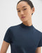 Theory Tiny Turtleneck Tee in Nocturne Navy