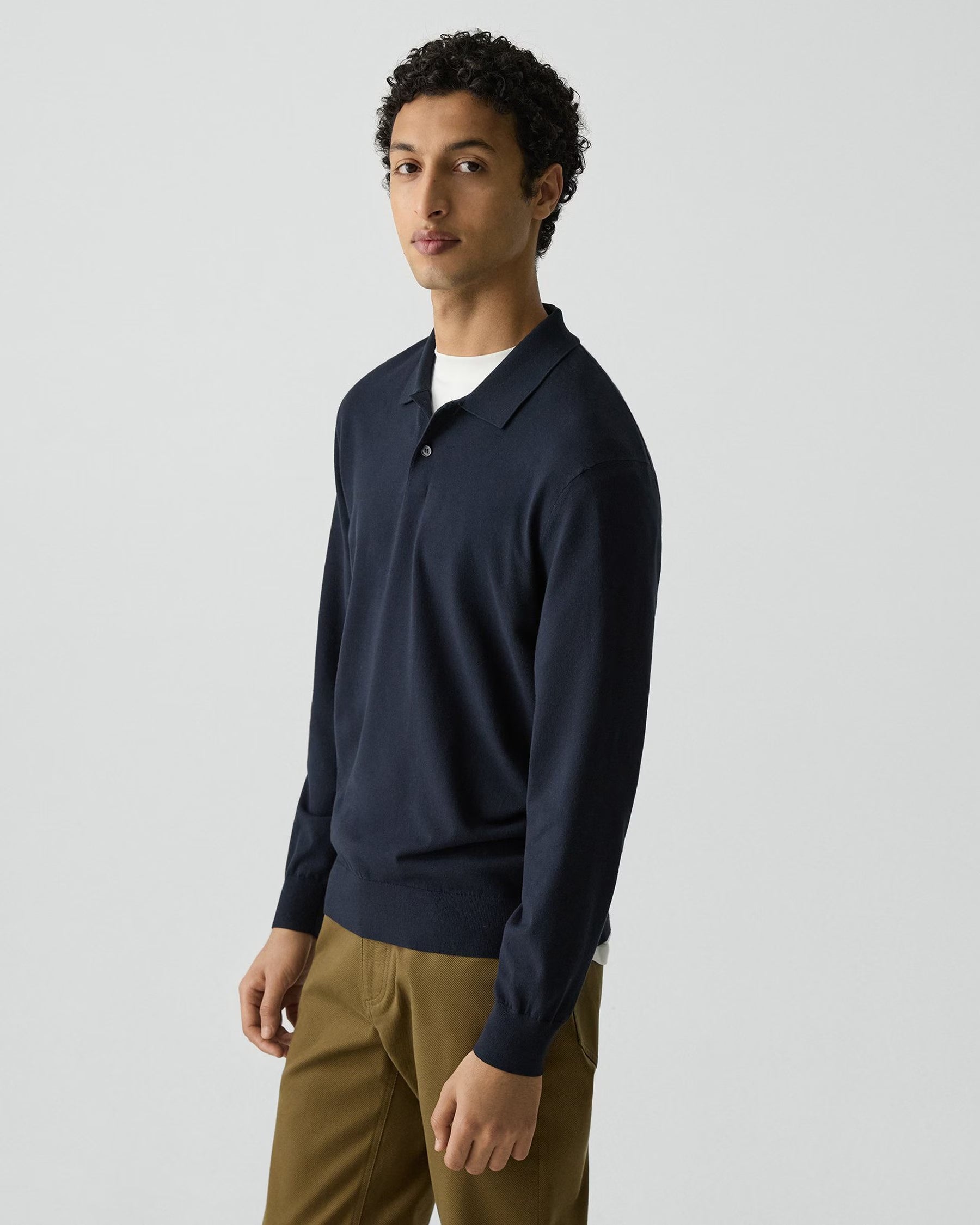 Theory Riland Crewneck Sweater Light Bilen- Baltic