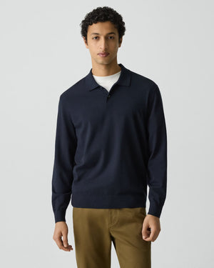 Theory Riland Crewneck Sweater Light Bilen- Baltic