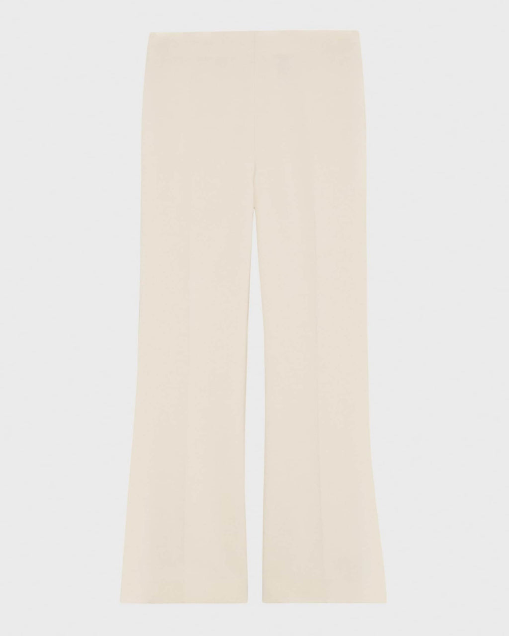 Theory Cropped Kick Pant in Double Weave - Ivory
