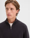 Theory Hilles Quarter-Zip Cashmere Sweater - Hickory Melange