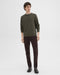 Theory Hilles Cashmere Crewneck Sweater - Hunter Green Melange