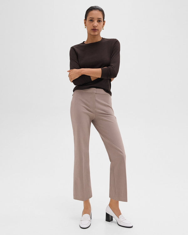 Theory Stretch Cotton Kick Pant - Cinder