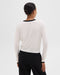 Theory Slim Cardigan in Wool-Viscose - Ivory/Black