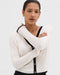 Theory Slim Cardigan in Wool-Viscose - Ivory/Black