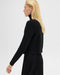 Theory Pleated Combo Dress in Stretch Wool-Blend - Black