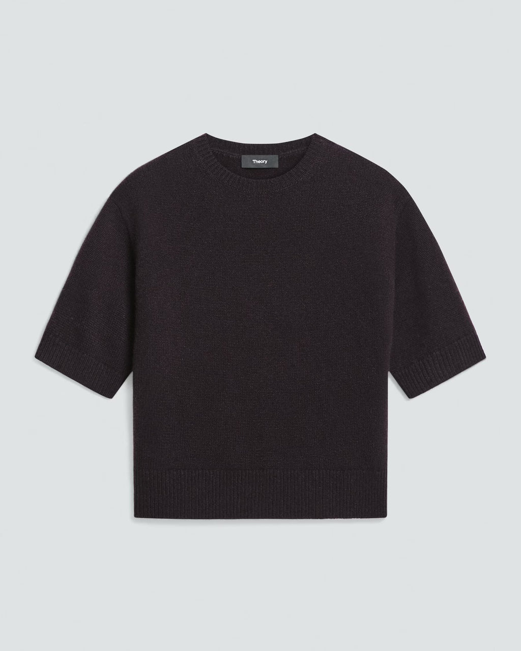 Theory Cashmere Cropped Tee - Cacao