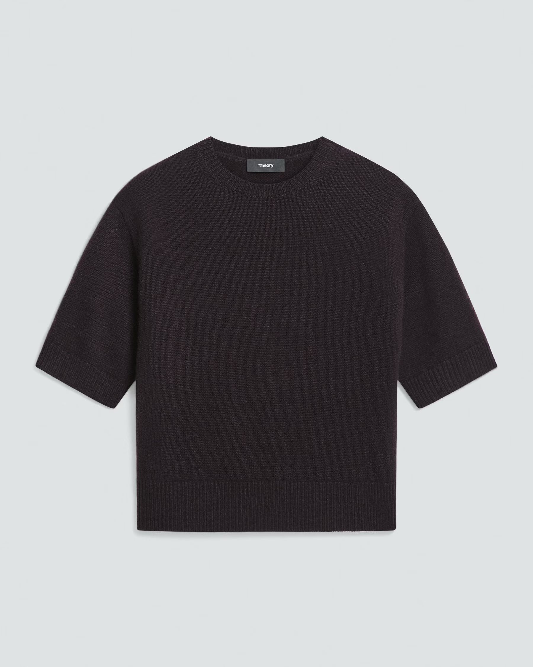 Theory Cashmere Cropped Tee - Cacao