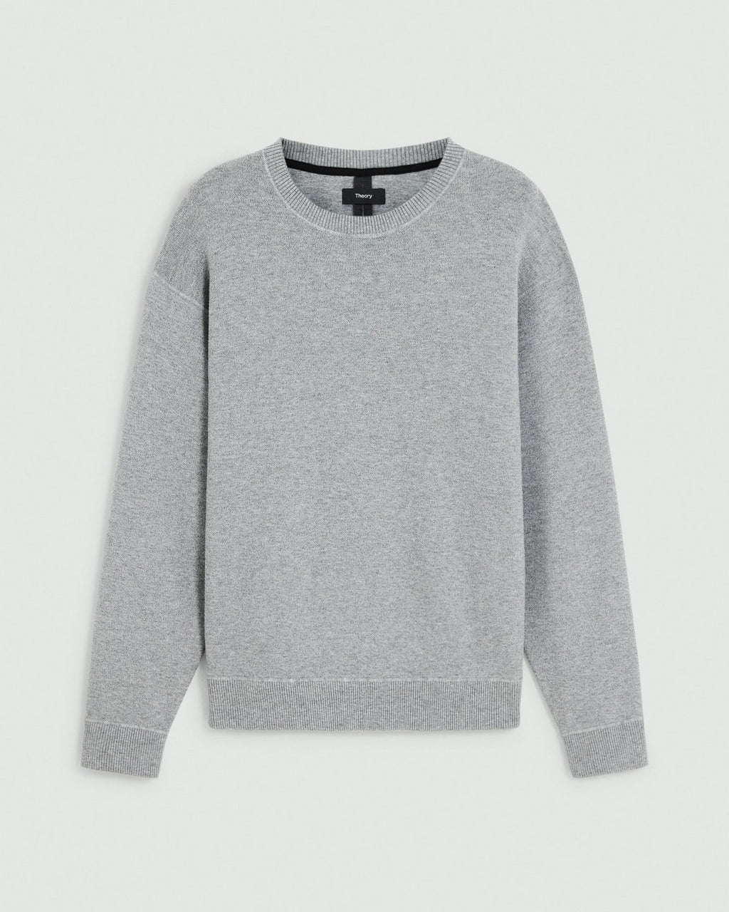 Theory Relaxed Crewneck Sweatshirt in Light Bilen - Melange Grey