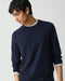 Theory Riland Crewneck Sweater in Light Bilen in Baltic