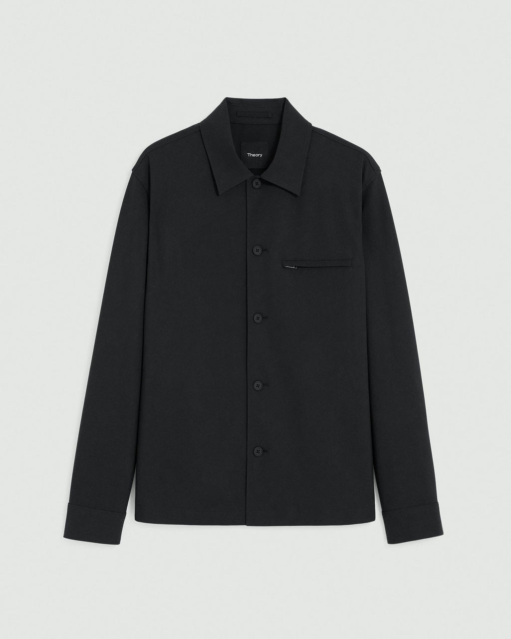 Theory Overshirt in Precision Ponte - Black