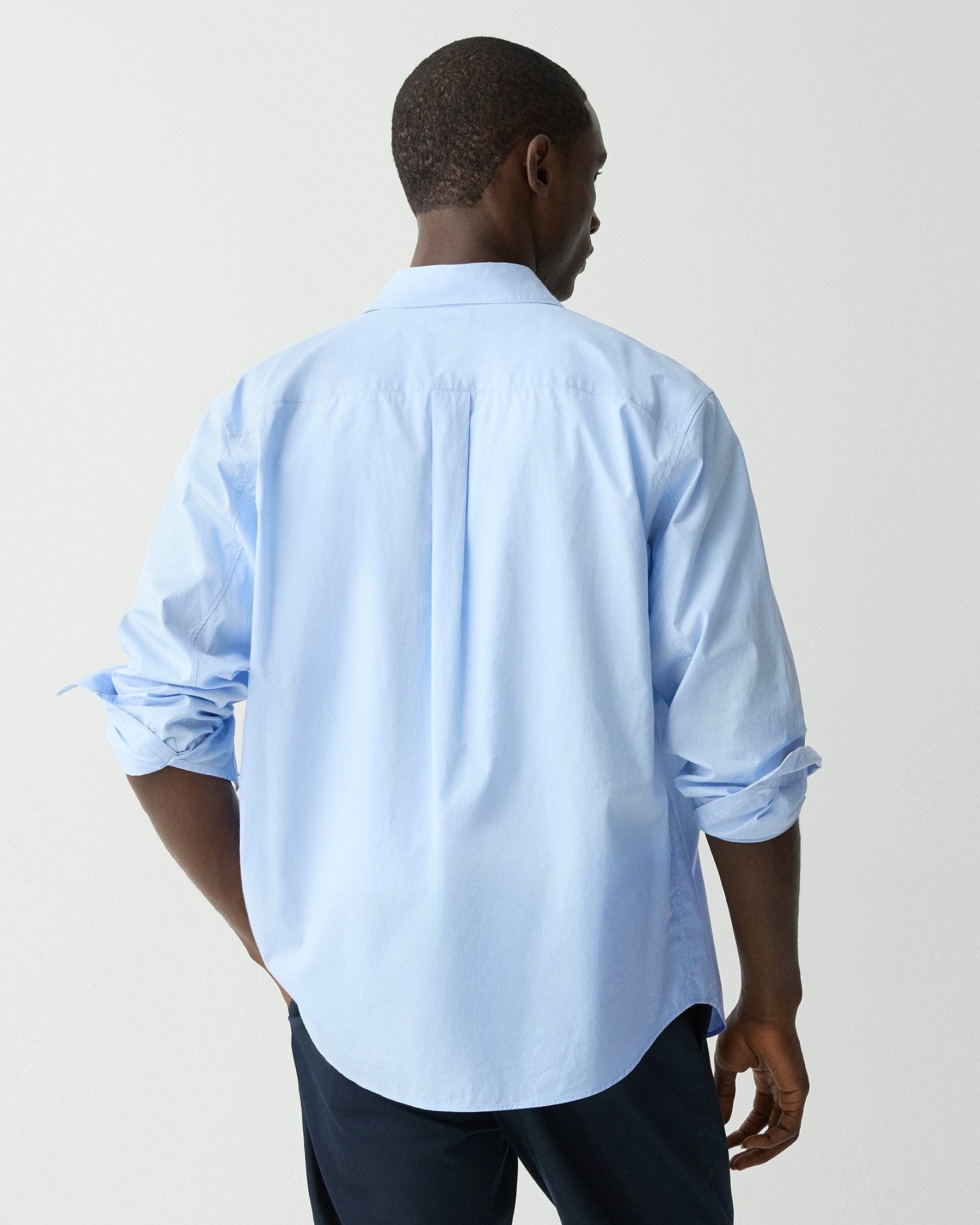 Theory Weekend Shirt in Cotton - Clear Sky