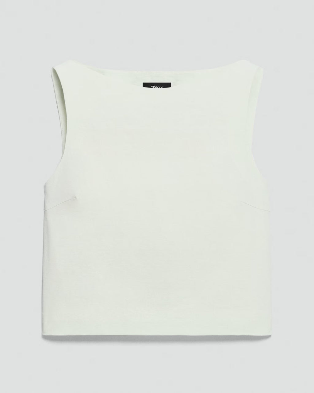 Theory Sleeveless Boatneck Top in Good Linen - Sea Glass