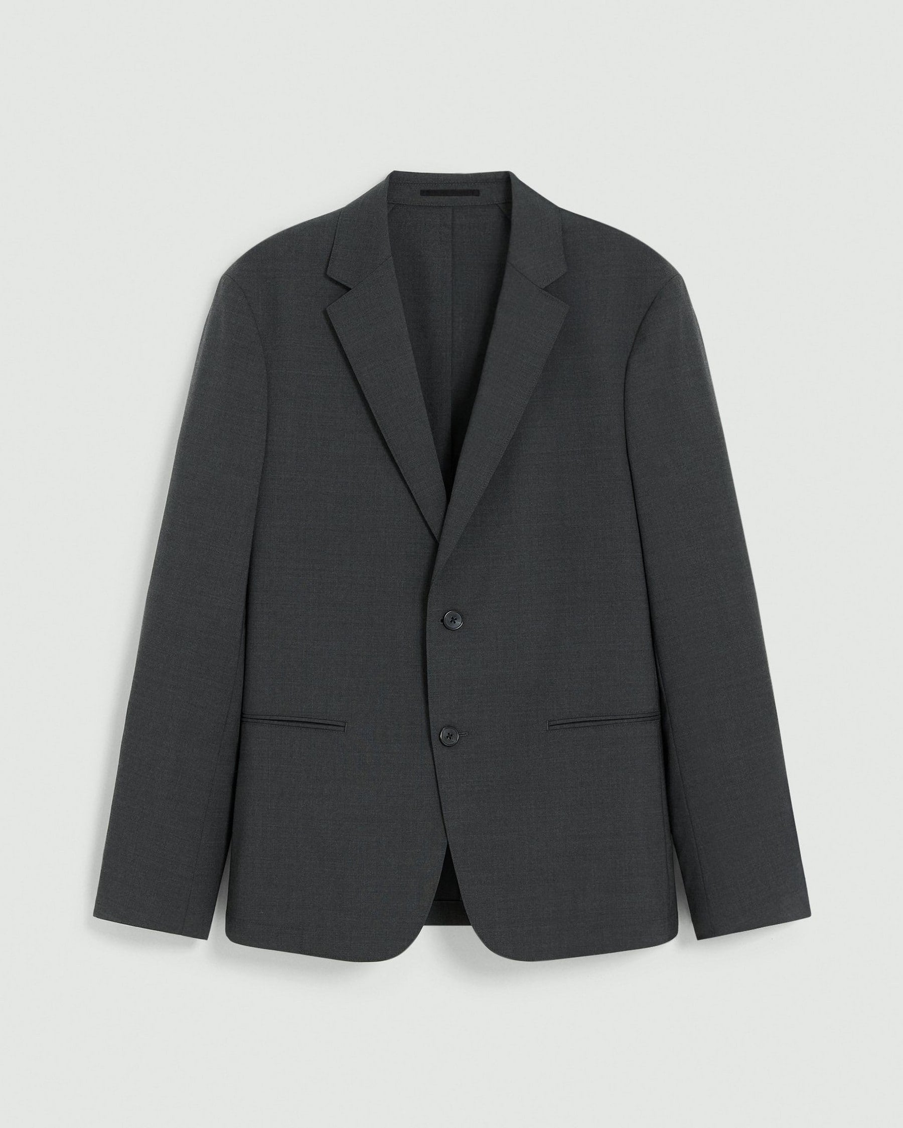 Theory Clinton Blazer in Motion Wool - Charcoal Melange