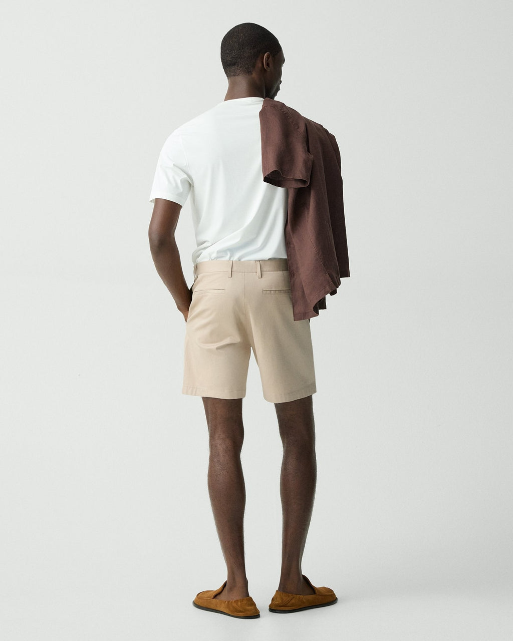 Theory Zaine Stretch Cotton Short - Earl Grey