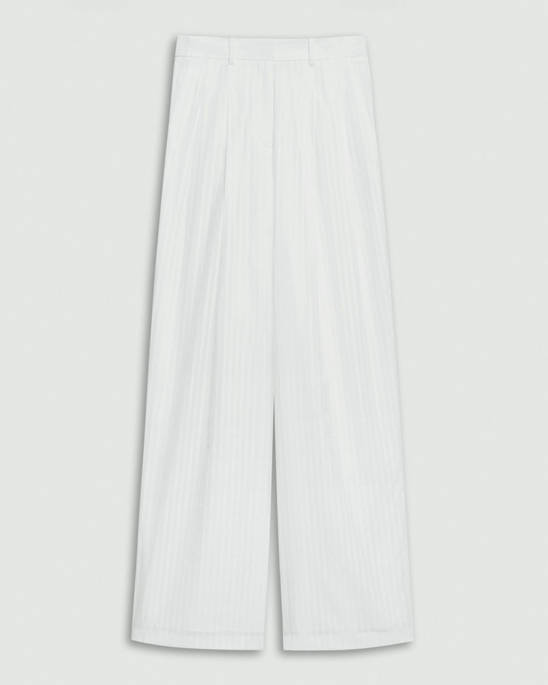 Theory Double Pleat Pant - White