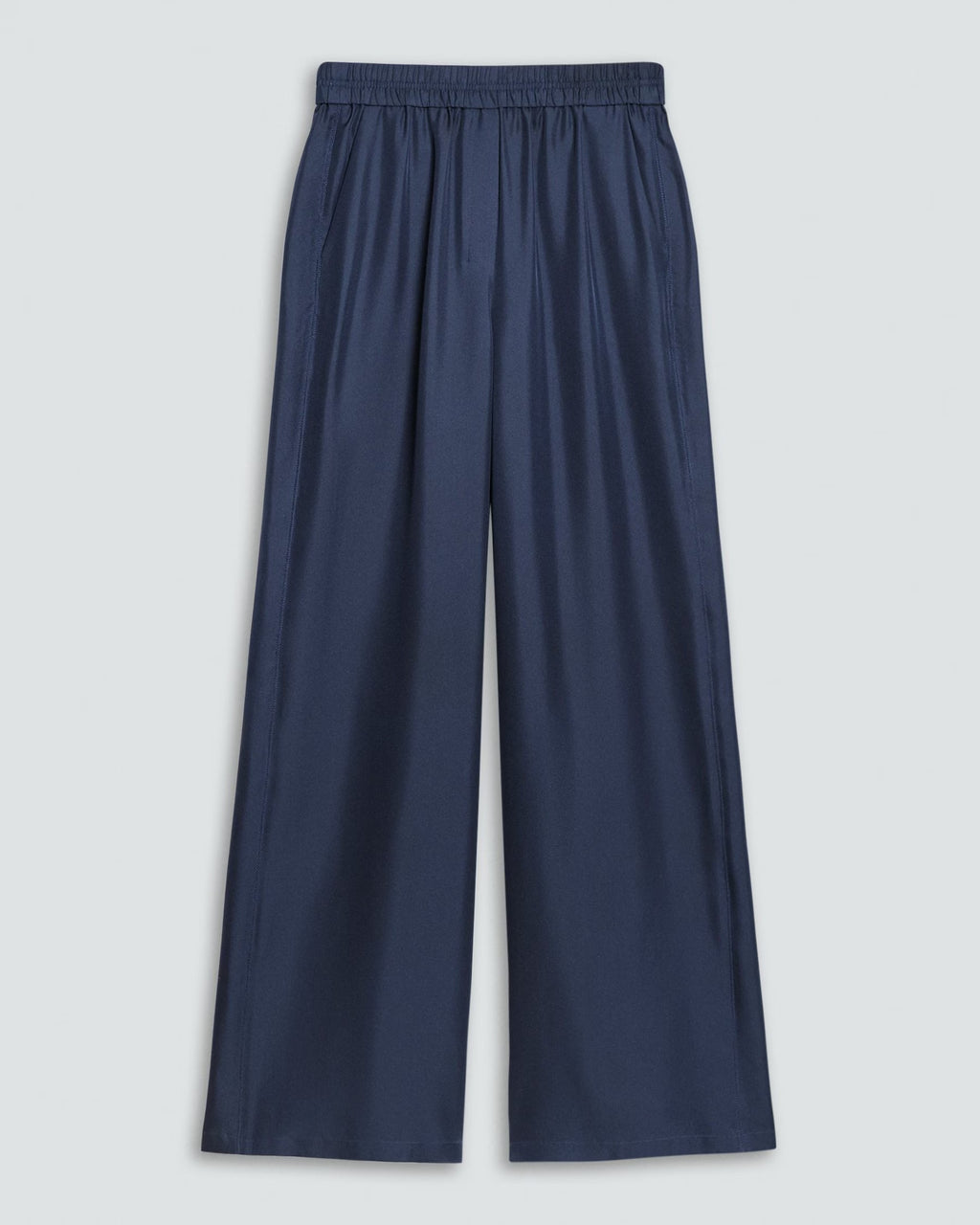 Theory Pull-On Track Pant in Mod Silk Twill- Nocturne Navy