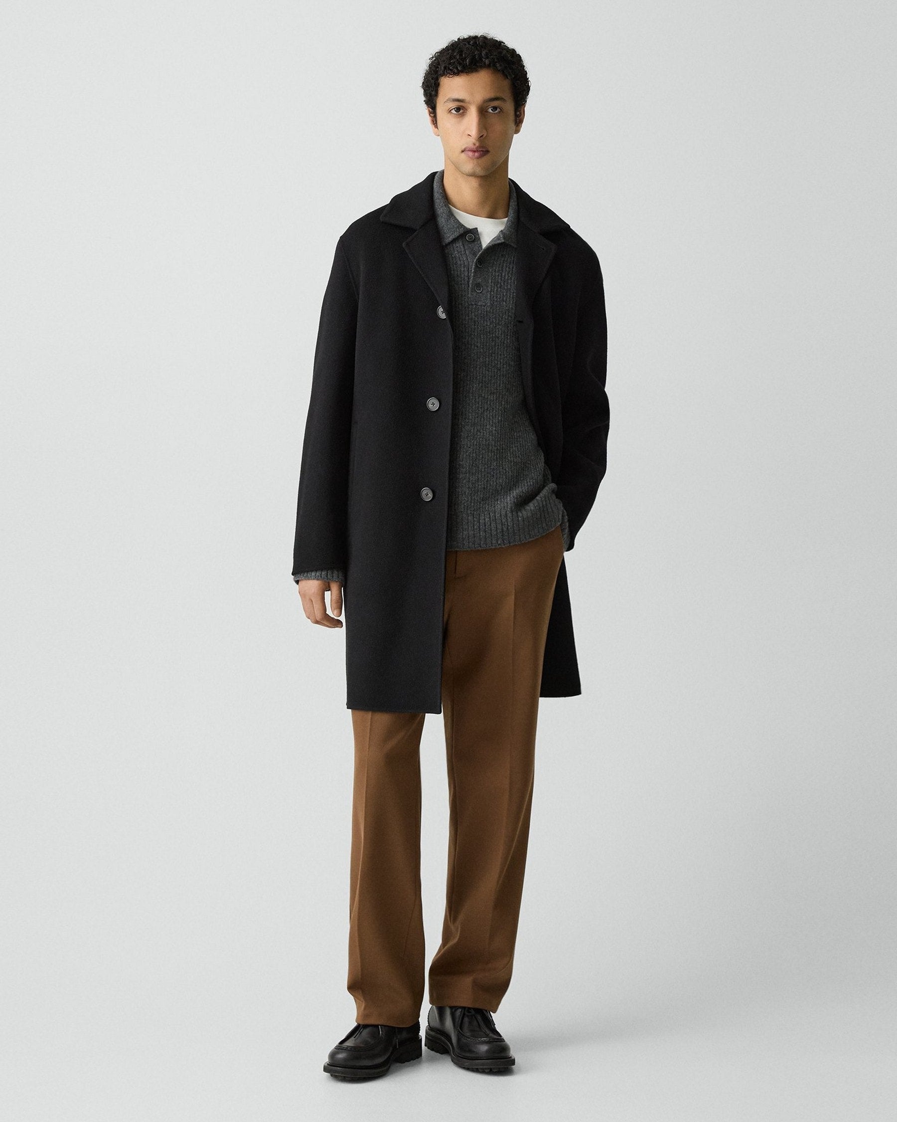 Theory Standard Coat Double-Face Wool-Cashmere