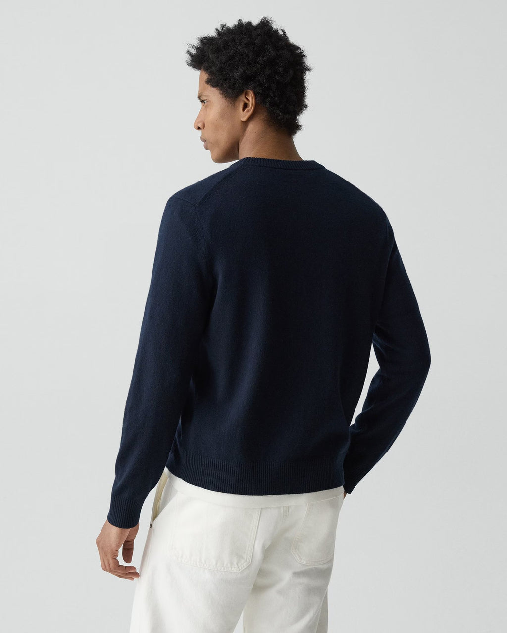 Theory Hilles Crewneck Sweater in Cashmere - Baltic