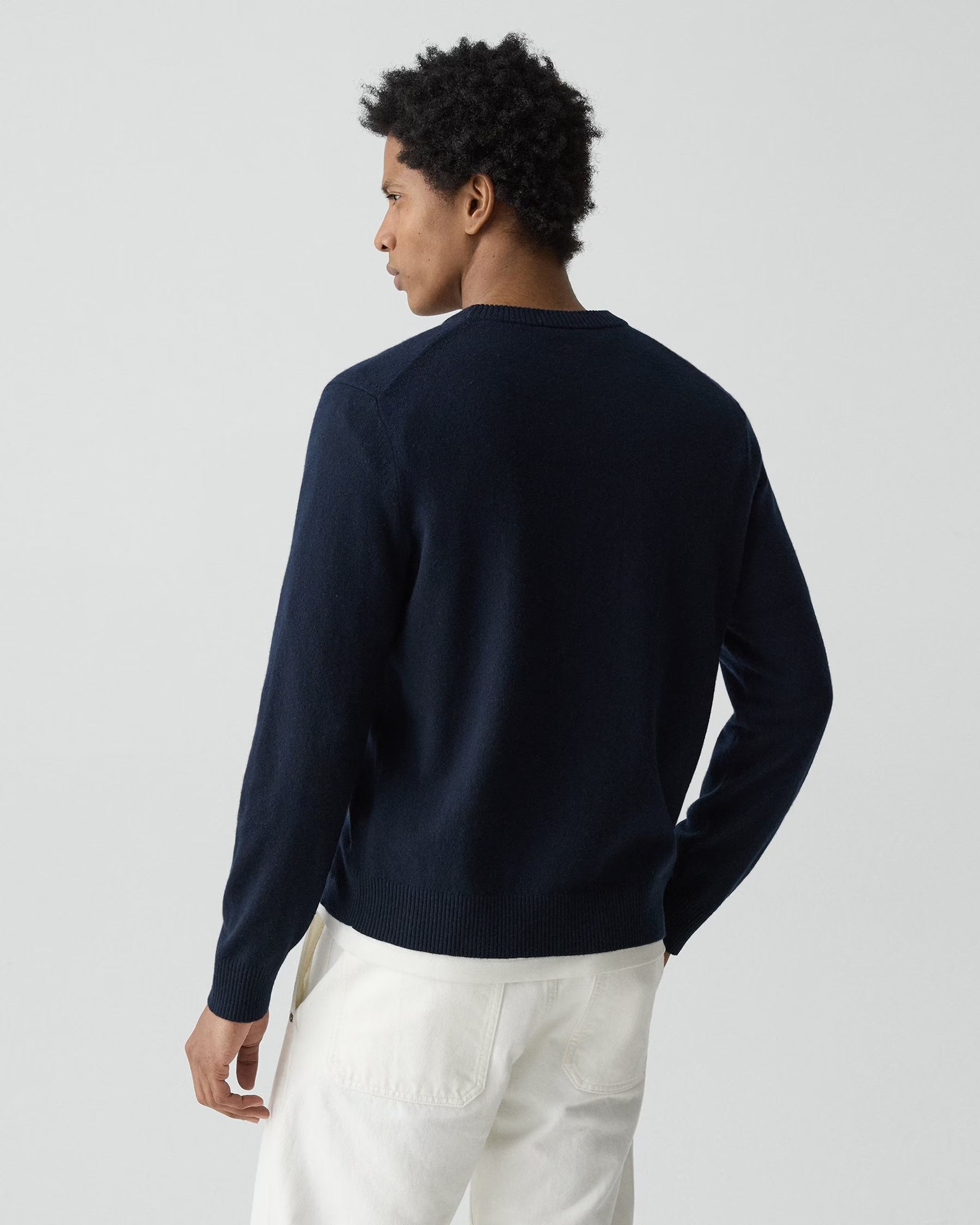 Theory Hilles Crewneck Sweater in Cashmere - Baltic