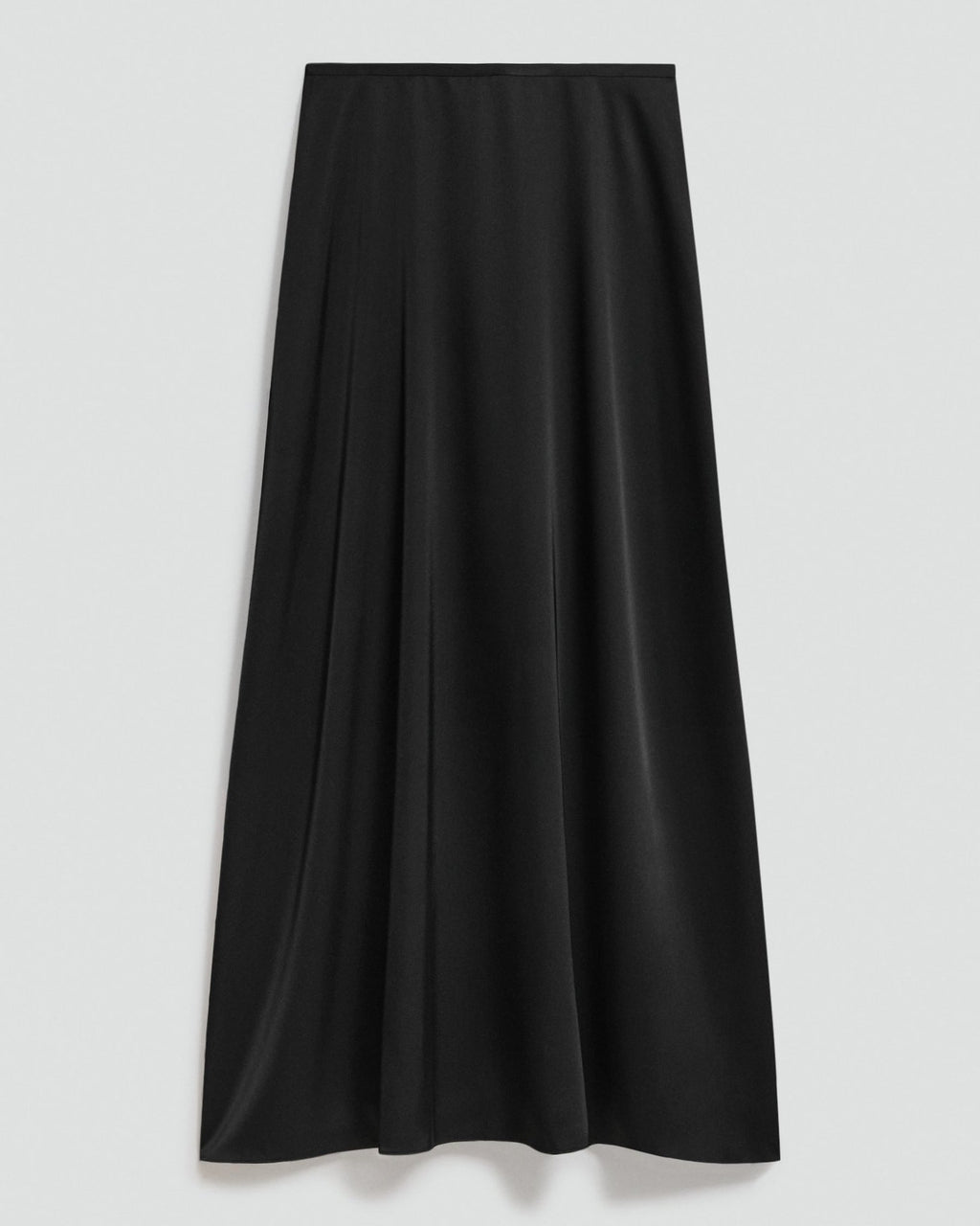 Theory A-Line Maxi Skirt in Satin - Black