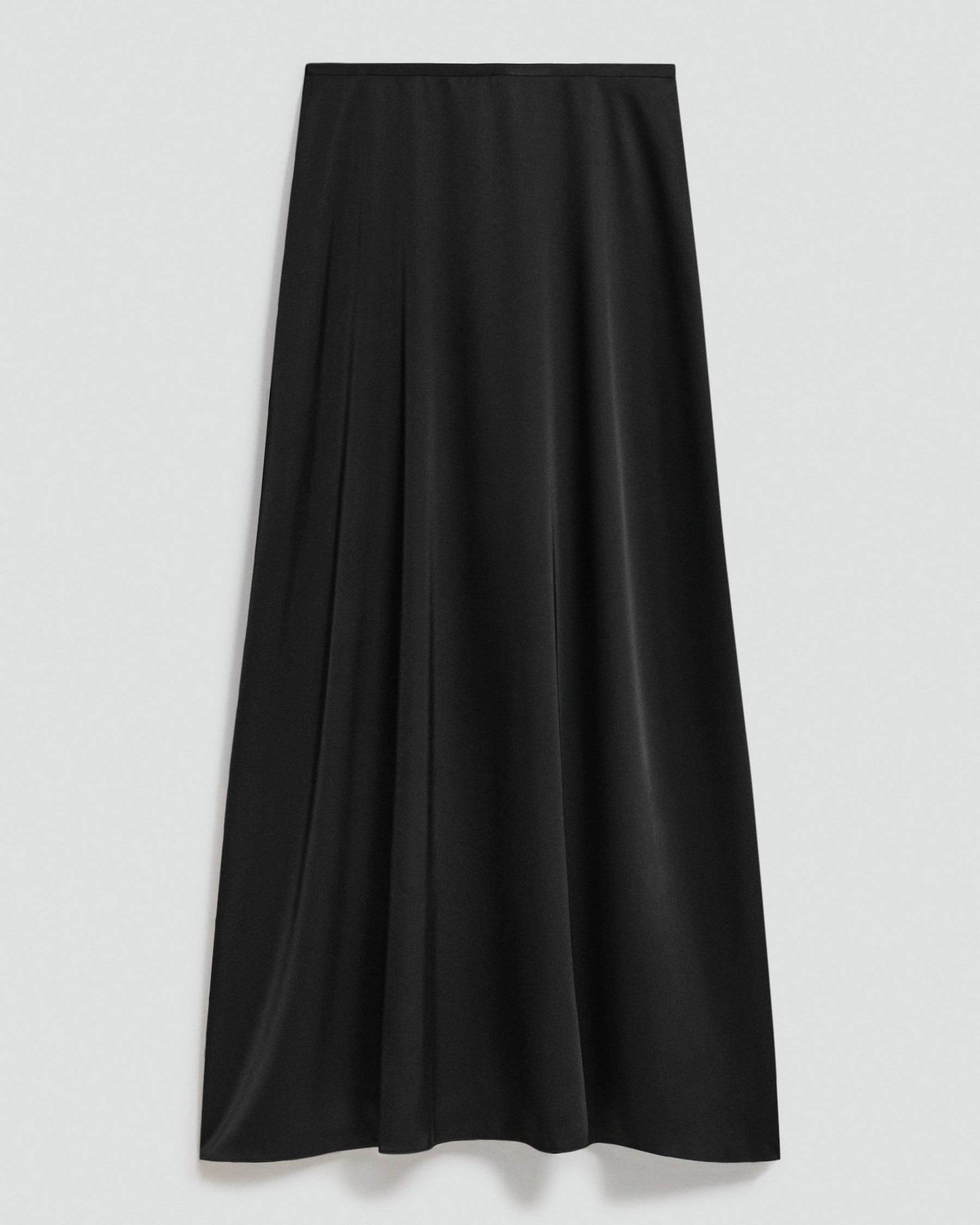 Theory A-Line Maxi Skirt in Satin - Black