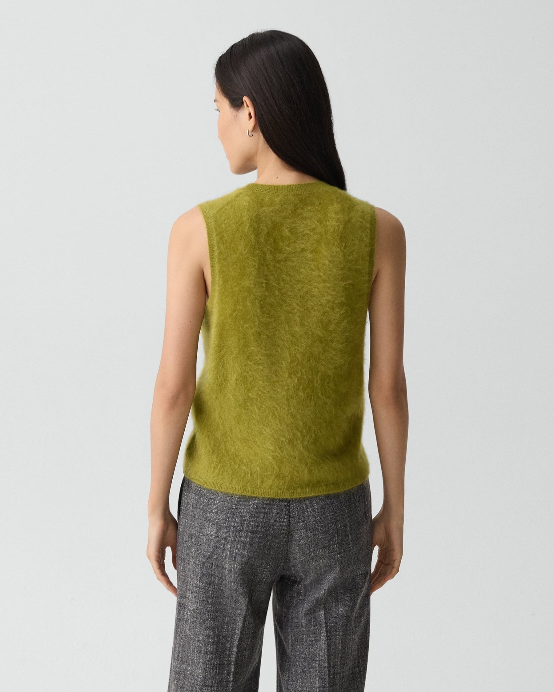 Theory Brushed Top in Airy Cashmere - Dark Pear